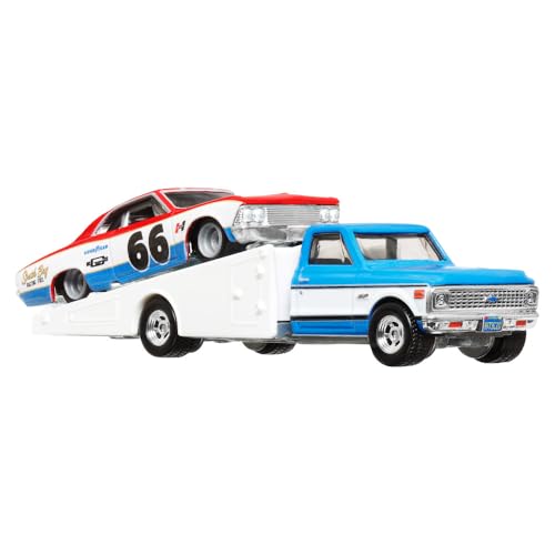 Team Transport: '66 Chevelle y '72 Chevy Ramp Truck 1:64 miniatura 4