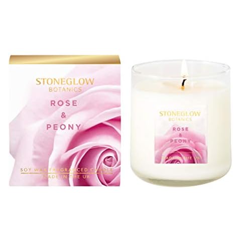 Stoneglow Rose & Peony Candle in Tumbler Cover