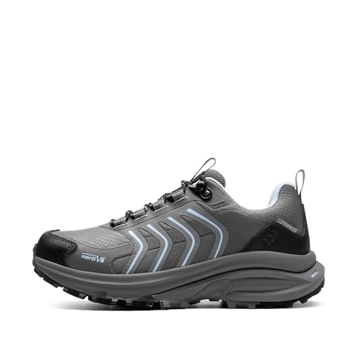 Image of NORTIV 8 Women's Waterproof Hiking Shoes Lightweight Travel for Walking All Day Comfort Non-Slip Outdoor Trekking Camping Climbing Fashion Sneakers Armadillo FieldLite