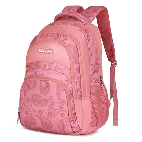 Image of BEAUTY GIRLS BY HOTSHOT FLORAL 1594|SCHOOL BAG|TUTION BAG|COLLEGE BACKPACK|LARGE SIZE|WATER RESISTANT|19 INCH|FOR GIRLS & WOMEN|36 LITERS BACKPACK