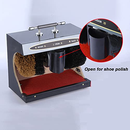 Automatic Induction Shoe Polisher Vertical Household Shoe Polisher Stainless Steel Electric Shoe Polisher Shoe Brush Machine (Color : Silver, Size : One Size) #TOP4