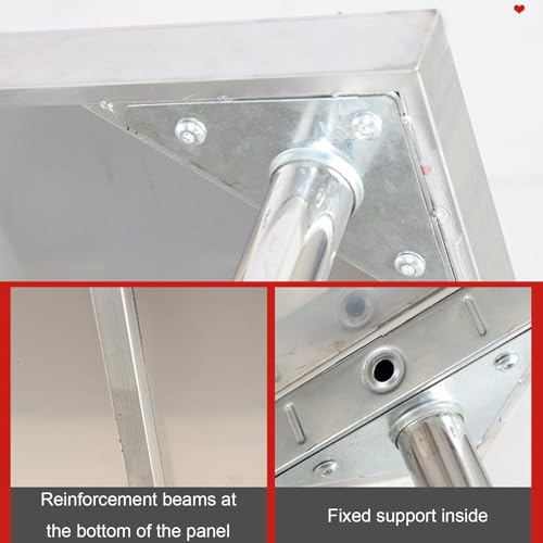 Tavolo da cucina in acciaio inox resistente con ampio spazio per ristoranti e chef casalinghi, ideale per la preparazione degli alimenti e le attività di cottura