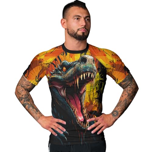 Desantiago Workout Compression Shirt, Mens Rash Guard Short Sleeve, Stretchable Fabric3