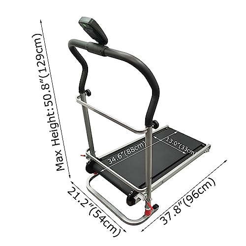 Caminadora manual plegable pequeña para hogar miniatura 4