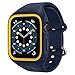 Caseology Nano Pop Compatible avec Apple Watch Coque avec Bracelet pour 45mm Series 7 / 44mm Series 6 (2020) Se (2020) 5 (2019) 4 (2018) - Blueberry Navy