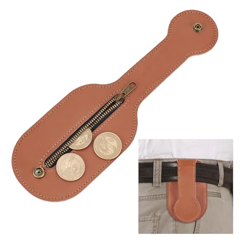 AHANDMAKER Small Coin Purse Waist Bag Brown Pouch Accessories Waist Bag for Outdoor Activities, Camping, Exploring, Fishing, Biking, Hunting, Camel