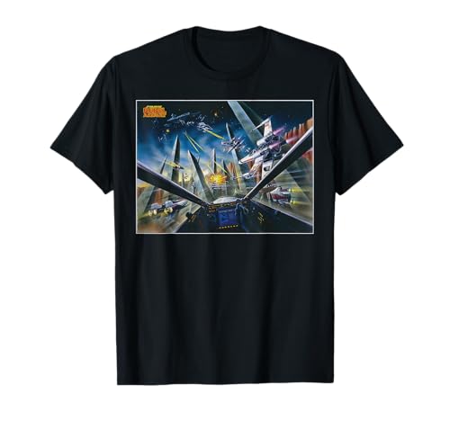 T-shirt Star Wars Rebel Assault de combat spatial rétro geek en coton