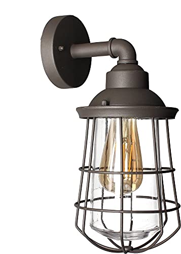 Applique murale descendante London Arlux - E27-7W - 2700K - Anthracite - Avec ampoule