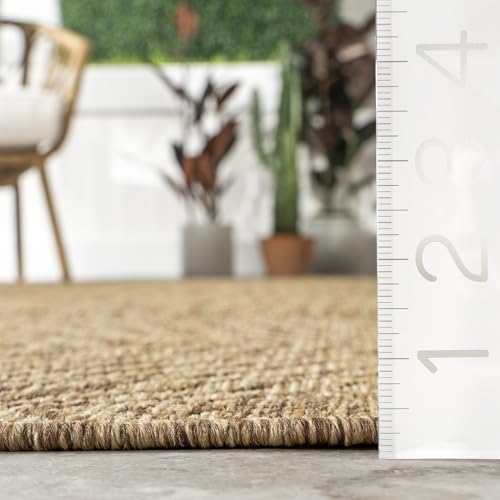 nuLOOM 4x6 Outdoor/Indoor Ranya Tribal Area Rug, Light Brown, Geometric Design, Stain Resistant, Highly Durable, For Patio, Balcony, Bedroom, Dining Room, Living Room, Bathroom - Image 5