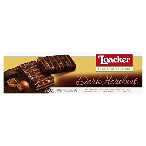 LoackerDark Chocolate Hazelnut Biscuits 100g - Pack of 2
