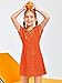 Haloumoning Girls Crochet Swim Beach Cover Up Kids Fashion Button Short Sleeve Swimsuits Cover Ups 5-14 Years