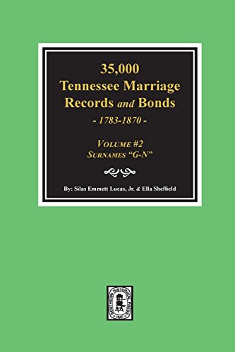35,000 Tennessee Marriage Records and Bonds 1783-1870, 