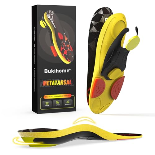 Bukihome Support Orthotic Insoles for Metatarsal & Ball of Foot Pain Relief