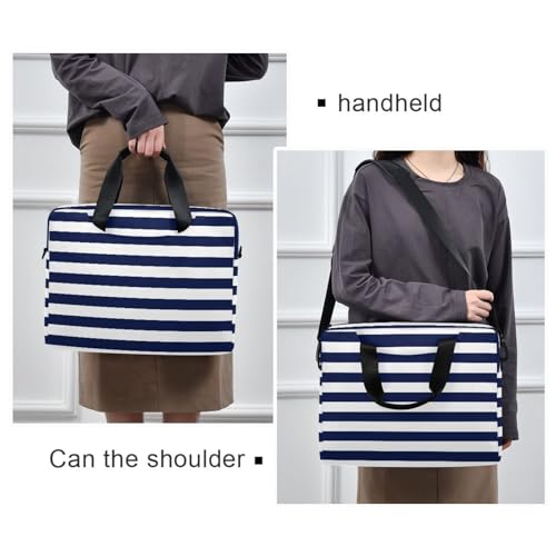 Bolso cruzado portátil para laptop 15.6" azul y blanco miniatura 2