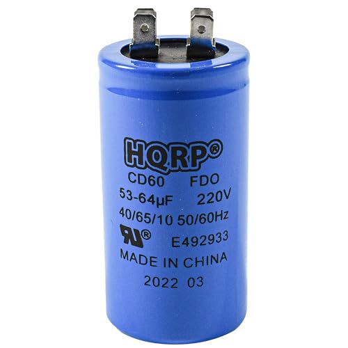 HQRP 53-64uf 220V Start Capacitor Works with AC Electric Motor Start HVAC Blower Compressor Pump...