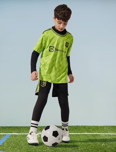 Ewedoos Kids Thermal Underwear Set Long Underwear Boys Girls Long Johns Fleece Lined Base Layer Thermal Set Black thumb #5