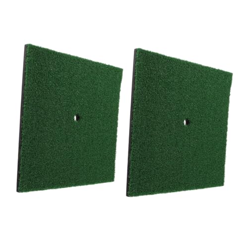 Happyyami Golf Chipping Mat Set 2pcs Mini Indoor Golfing Mats Golf Practice Turf for Backyard Home Office