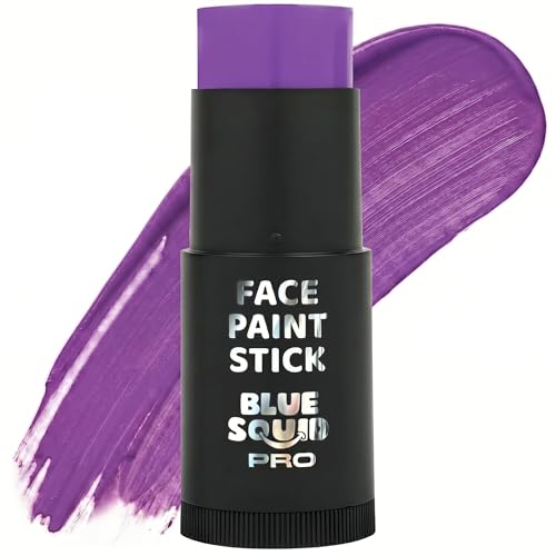 Blue Squid - XXXL - Purple Face Paint Stick PRO - Waterproof Body Paint for Adults & Kids Eye Black Baseball - Vegan Hypoallergenic Twist-Up Non-Toxic Makeup Stick for Cosplay, Sports
