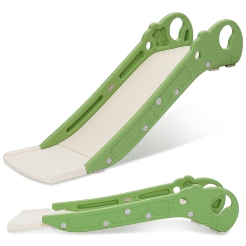 Sofa Rutsche, Kinderrutsche, Mini Kletterrutsche für Bett oder Couch, Indoor & Outdoor Spielgeräte für Jungen und Mädchen (Grün)