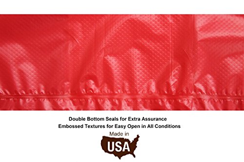 Image of FiveStarPet Purse Style Dispenser with 2 Rolls Made in USA Easy Open Poop Bags Dog Waste Bags (Red Paw)