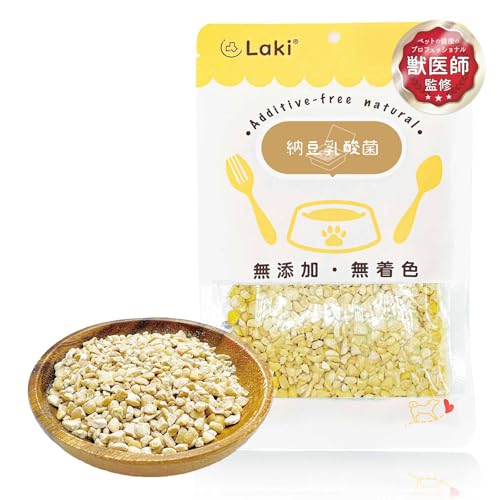 Laki ラキ フリーズドライ 納豆 乳酸菌 犬 おやつ 完全無添加 無着色 国産 日本製 ペット ふりかけ 30g