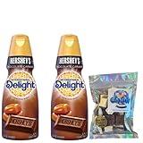 Candy Freezer International-Delight Liquid Coffee Creamer.- Two (2) 32 fl oz Bottles of Creamy Smooth Delightful Coffee Creamer and 1 oz Freeze Dried Ice Cream Bites (Chocolate Caramel)