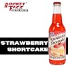 Rocket Fizz Melba's Fixins Strawberry Shortcake Soda Flavor | Cane Sugar | Craft Soda Pop Drinks | 12 oz in Glass Bottle (Single Bottle)