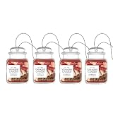 Yankee Candle Car Jar Ultimate Air Freshener, Hanging Car Freshener, Long Lasting Car Fragrance (Sparkling Cinnamon)