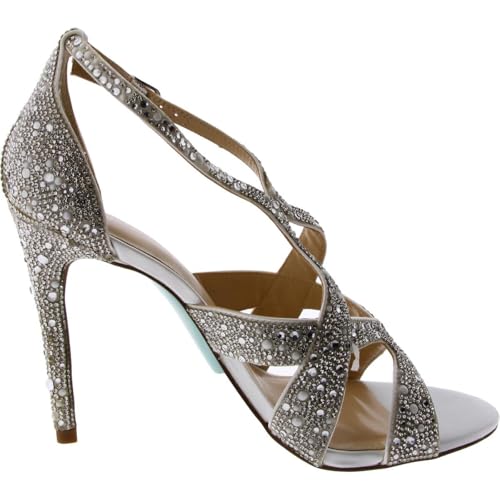 Betsey Johnson Womens Miles Rhinestone Strappy Heels2