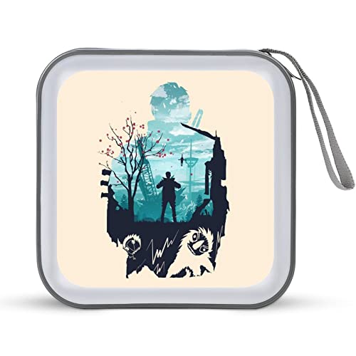 Apex Legend CDケース プラケース スリム BD DVDケース 大容量 40枚収納 ディスク収納ケース 小型 持ち運び便利 可愛い 男女兼用 旅行 自宅用 セミハード ファスナー付