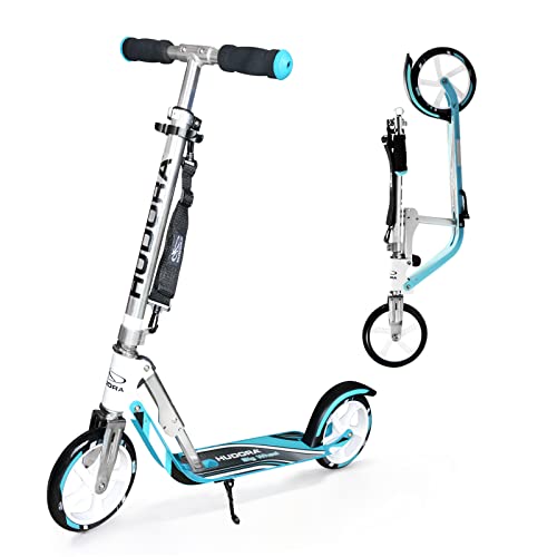 Hudora Scooter For Adults - Folding Adult Scooters Adjustable Height, Scooters For Teens 12 Years And Up, Kick Scooter For Outdoor Use #TOP29
