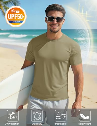 Image of MAGCOMSEN Men's Short Sleeve T-Shirt Quick Dry UPF 50+ Athletic Running Workout Fishing Top Tee Performance Shirts
