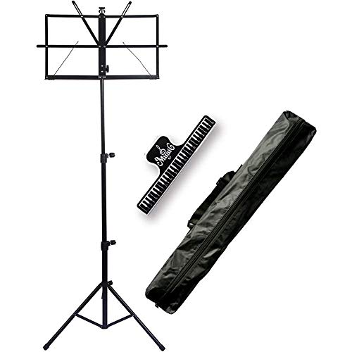IRONTREE Music Stand - Folding Music Holder with Carrying Bag