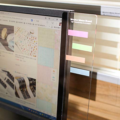 Monitor Memo Board Computer, Monitor Sticky Note Holder, Acrylic Transparent Message Board For Office 1 Set(Left & Right) By Lechay #TOP3