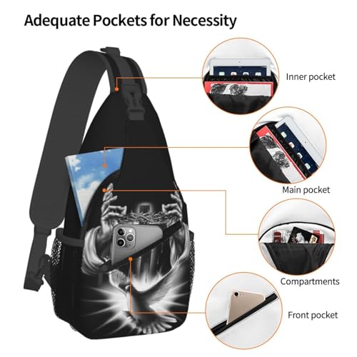 Christian Jesus Cross Crossbody Sling Backpack Fashion Jesus Sling Bag Travel Hiking Chest Bag Daypack for Men Women4