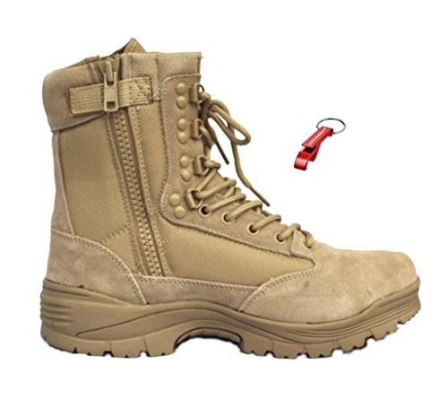 AOS-Outdoor Tactical Boot mit YKK-Zipper Schlüsselanhänger Khaki 43