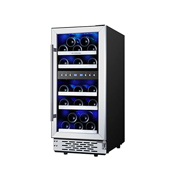 Phiestina 15 Inch Dual Zone Wine Cooler Refrigerator 29 Bottle Built