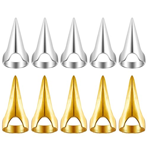 Yililay Séparation des Cheveux Outil de sélection de Cheveux de Cheveux Anneaux de séparation de Cheveux Anneau de séparation de Cheveux 10pcs Or et Argent Cover