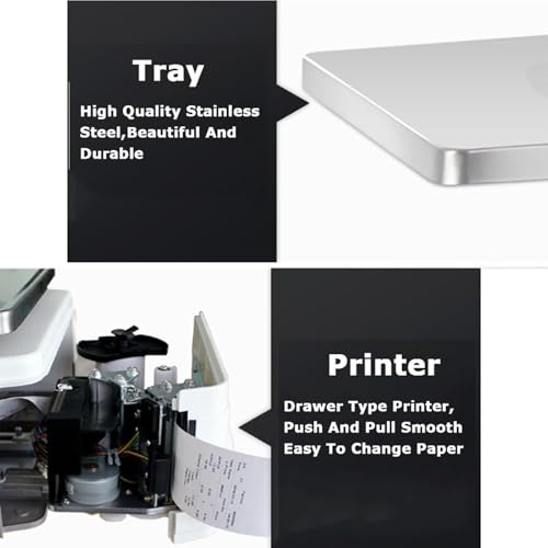 Báscula digital con impresora y pantalla dual 30kg miniatura 5