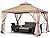 ABCCANOPY Patio Outdoor Gazebo 10X10 - Gazebo Canopy with Netting and Corner Frame Screen Wall for Backyard,Garden Gazebo Lawn (Khaki)