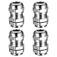 PG7 Kabelverschraubungen, 4 Stk IP68 M12 wasserdichte Kabeldurchführung, Messing Kabelstecker, Kabel Verbinder, Steckverbinder, für 3-6,5 mm Kabelanschluss