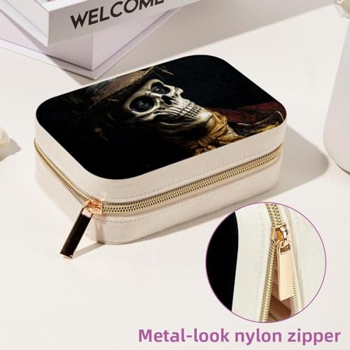 Boîte à bijoux voyage squelette velours pour éviter les colliers emmêlés