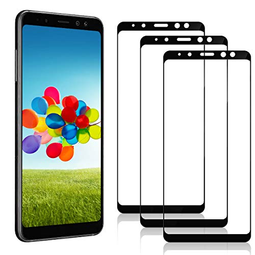 YIEASY [3 Unidades] Cristal Templado Protector de Pantalla para Samsung Galaxy A8 2018,Sin Burbujas Anti-Arañazos Protector Pantalla 9H Dureza Cristal Vidrio Templado para Samsung A8 2017