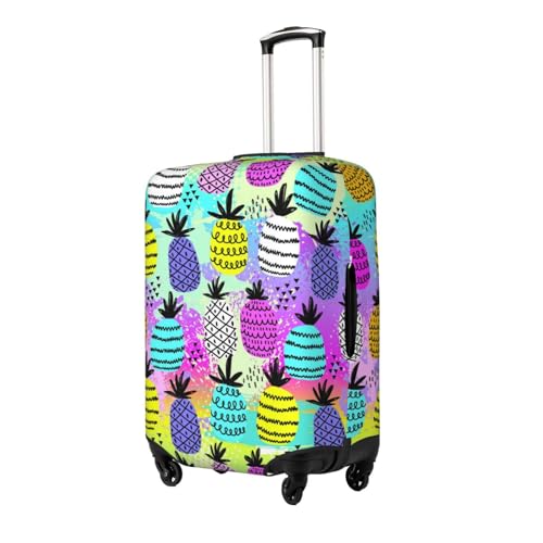 Graffiti Pineapples Luggage Cover Protector Anti-Scratch Washable Fits 18-32 Inch Luggage-X-Large2