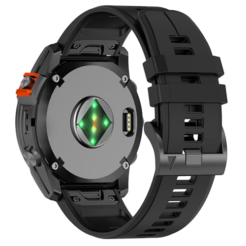 Image of XMUXI Compatible with Garmin Fenix 7X Pro Watch Band,Silicone Sport Strap 26mm for Fenix 8 51mm /Fenix 7X,6X,6X Pro,5X,5X Plus,3 HR,Tactix,Enduro,Instinct 2X,Quatix 3(No Watch)