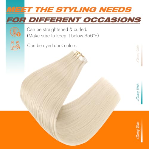 Image of Sunny Hair Tape in Extensions Platinum Blonde
