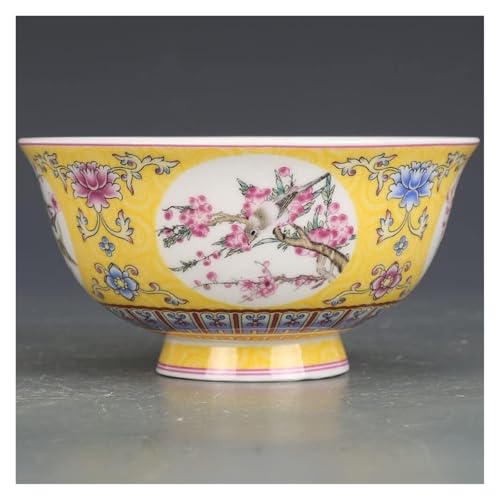 LUZHUTIZI Chinese Antique Porcelain ，12cm Chinese Porcelain Flowers Birds Pattern