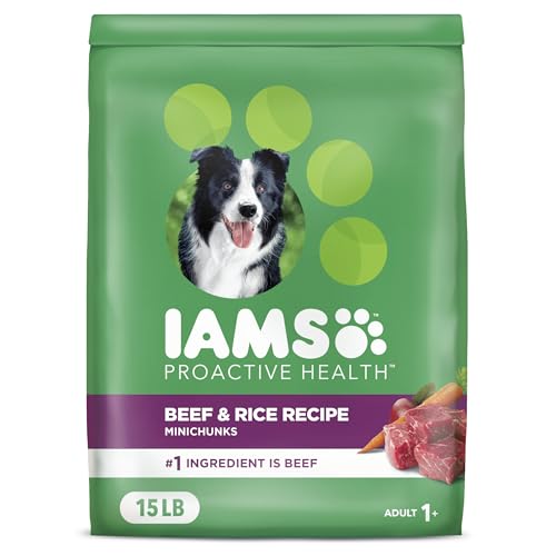 IAMS Proactive Health Adult Dry Dog Food Beef and Rice Recipe, 15...