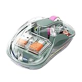 ラップトップ コンピュータ制御ワイヤレス、ライト付きワイヤレス コンピュータ制御 | RGB ライトを備えた透明なトライモード コンピューター制御,学習室、寮のサイレントクリックでコンピュータ制御を行う作業学習ゲーム