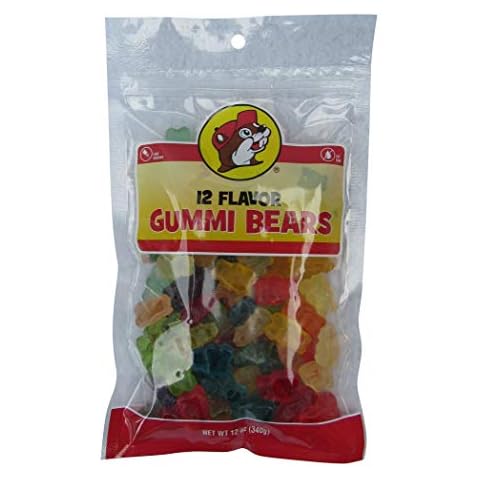Buc-ee's 12 Flavor Gummi Bears in a Resealable Bag, 12 Ounces Cover